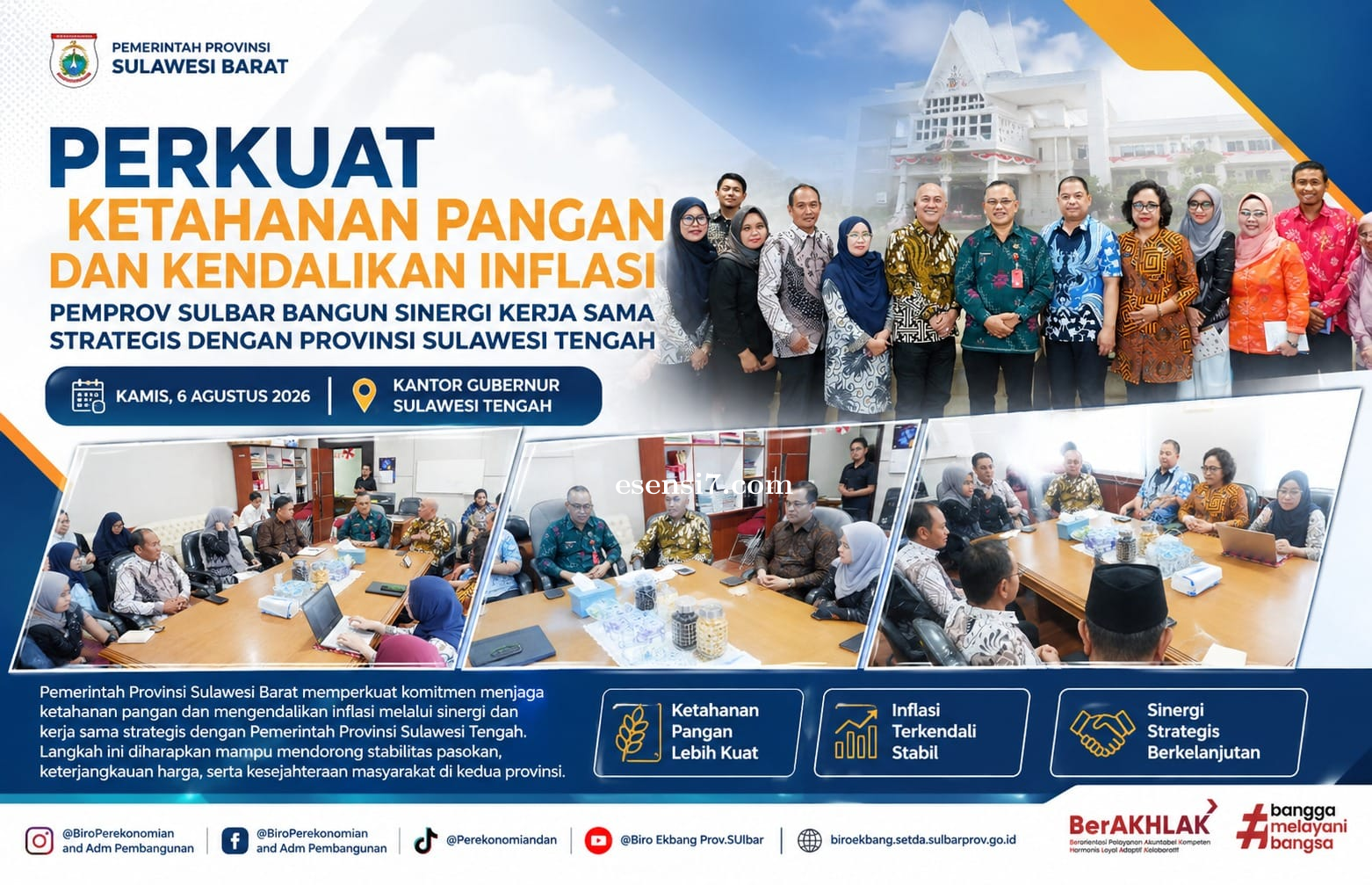 Perkuat Ketahanan Pangan & Kendalikan Inflasi, Pemprov Sulbar Bangun Sinergi Kerja Sama Strategis de