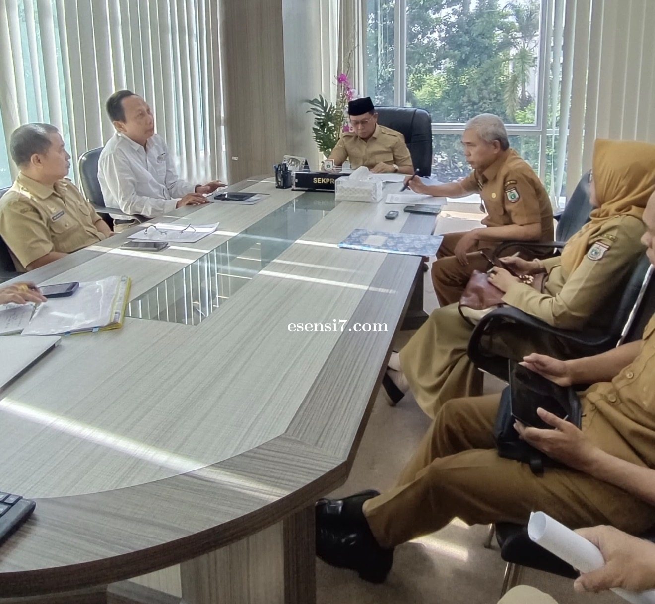 DLHK Sulbar dan Forum DAS Audiensi dengan Sekda Bahas Tindak Lanjut Ground Check di DAS Mapilli