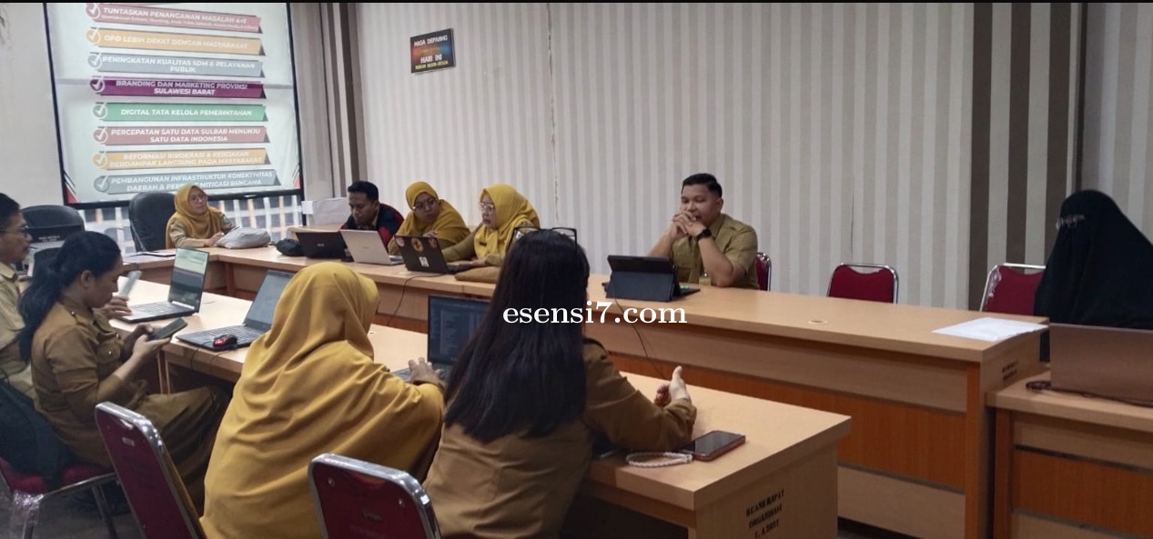 Biro Organisasi Setda Sulbar Fasilitasi Verval  Data Capaian Kinerja Perangkat Daerah Tahun 2025