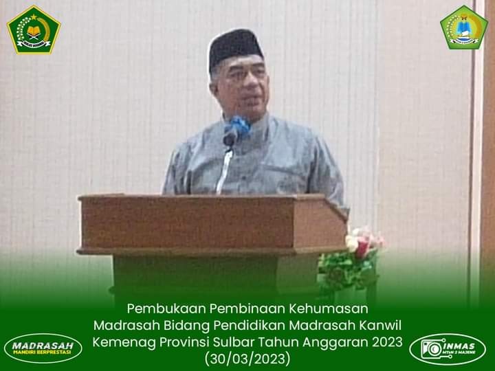 Gelar Pembinaan Kehumasan Madrasah, Ini Pesan Kakanwil Kemenag Sul-Bar